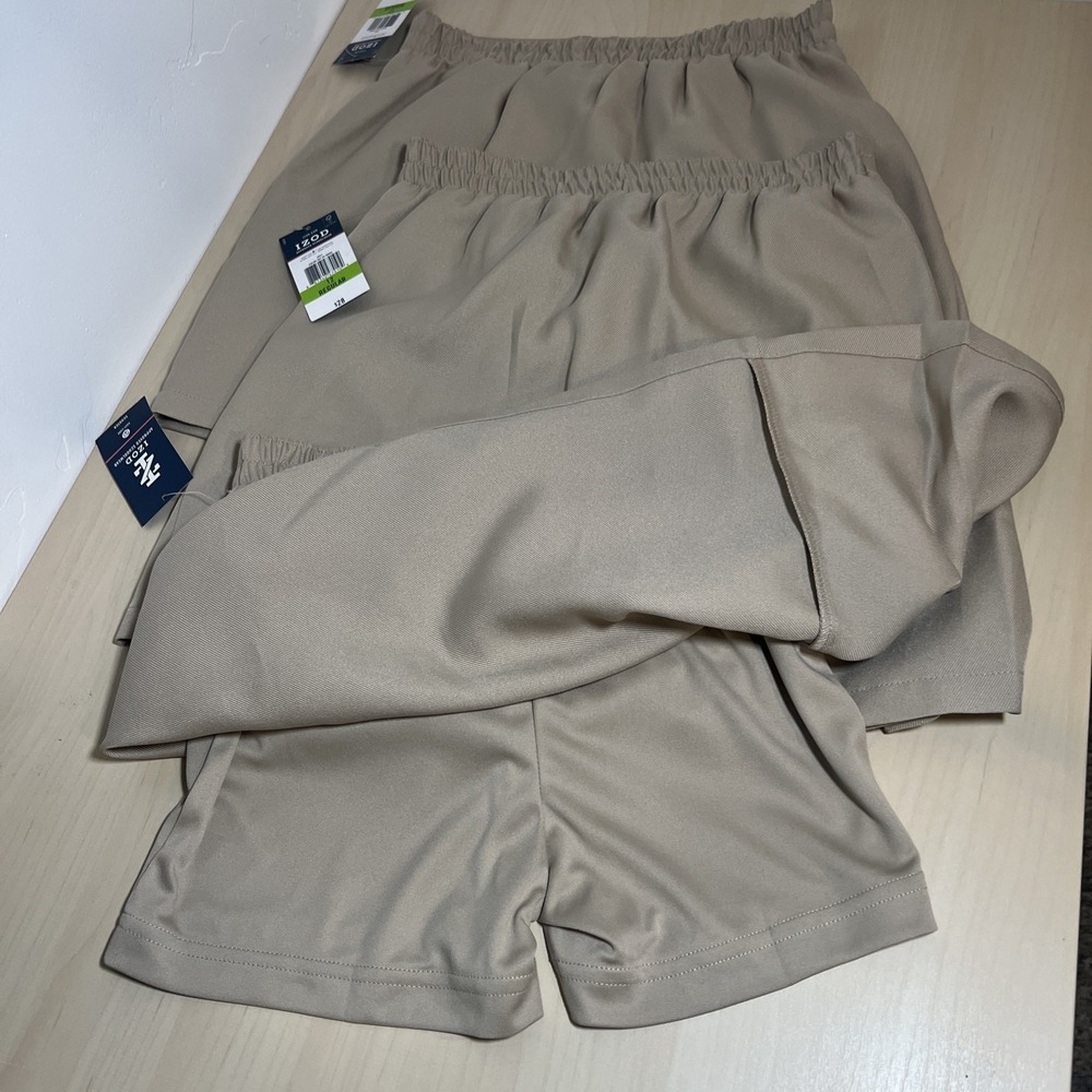Set of 3 New Izod Schoolwear Girls Khaki Uniform Skorts! - Size 12 Reg - Picture 2 of 4